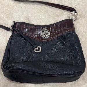 Brighton Black and Brown Shoulder Bag